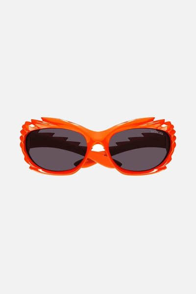 Balenciaga Spike rectangle sunglasses in fluo orange - Lux Studios