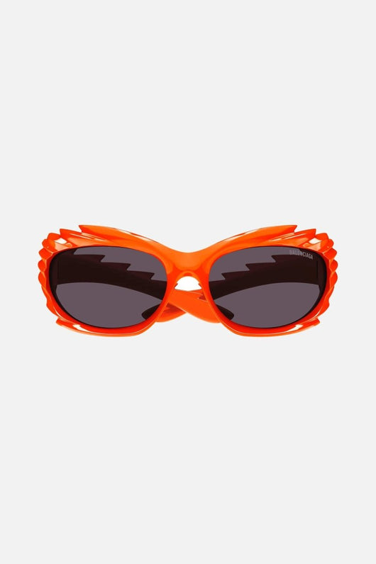 Balenciaga Spike rectangle sunglasses in fluo orange - Lux Studios