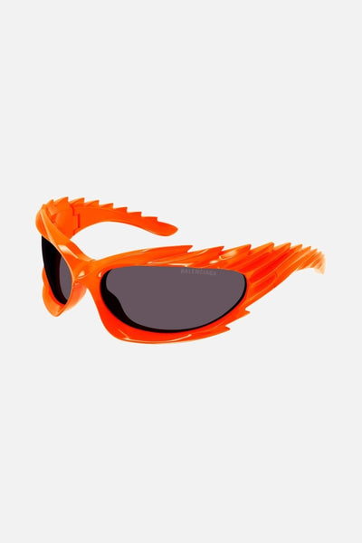 Balenciaga Spike rectangle sunglasses in fluo orange - Lux Studios