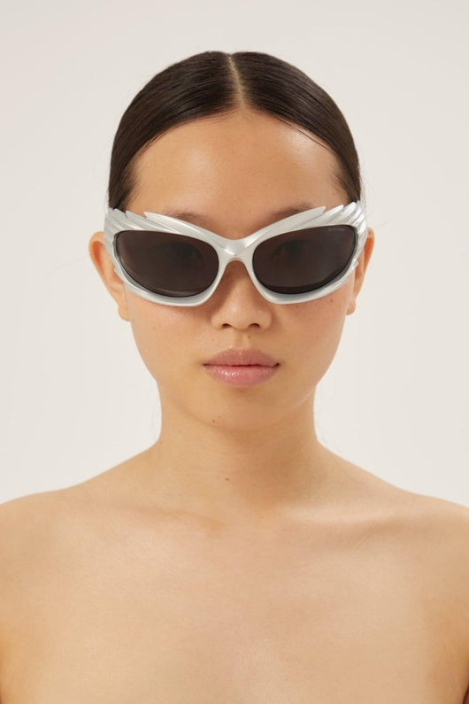 Balenciaga Spike rectangle sunglasses in grey - Lux Studios