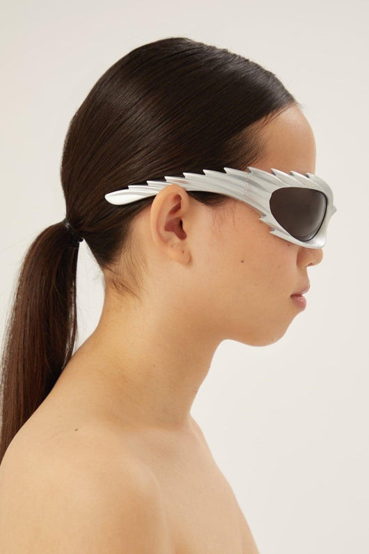 Balenciaga Spike rectangle sunglasses in grey - Lux Studios