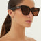 Balenciaga squared femenine havana sunglasses