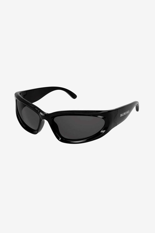 Balenciaga Swift BB0157s-001 black wrap around sunglasses - Lux Studios