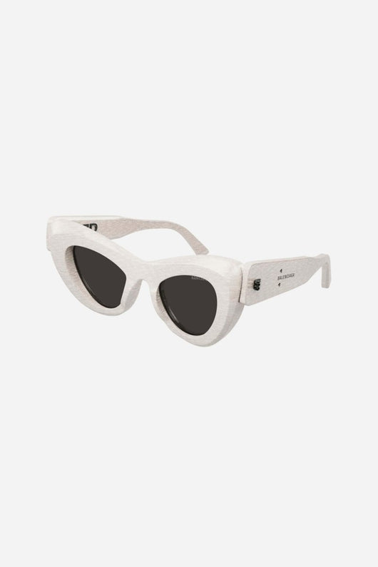 Balenciaga white bold cat eye sunglasses - Lux Studios