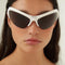 Balenciaga wire CAT white sunglasses