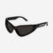Balenciaga Xpander BB0202s-001 wrap around black sunglasses
