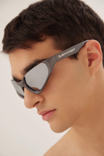 Balenciaga Xpander silver BB0202s-002 wrap around sunglasses - Lux Studios