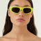 Balenciaga yellow cat-eye BB sunglasses