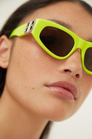 Balenciaga yellow cat-eye BB sunglasses