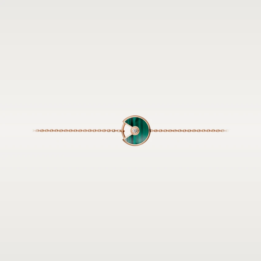 AMULETTE MALACHITE ROSE GOLD BRACELET