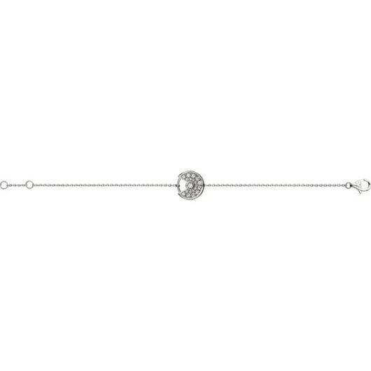 AMULETTE DIAMOND SILVER BRACELET