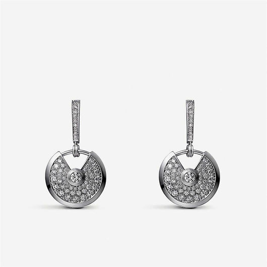 AMULETTE EARRINGS DIAMOND SILVER