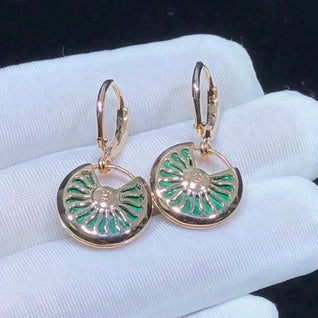 AMULETTE EARRINGS SMALL MALACHITE ROSE GOLD