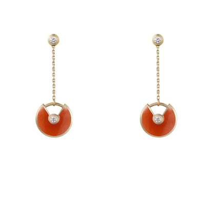 AMULETTE DROP EARRINGS CARNELIAN ROSE GOLD