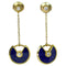 AMULETTE DROP EARRINGS AGATE GOLD