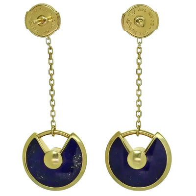 AMULETTE DROP EARRINGS AGATE GOLD