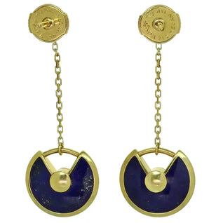 AMULETTE DROP EARRINGS AGATE GOLD