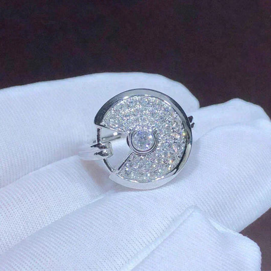 AMULETTE RING SILVER FULL DIAMOND
