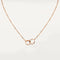 LOVE NECKLACE ROSE GOLD AND SILVER DIAMOND