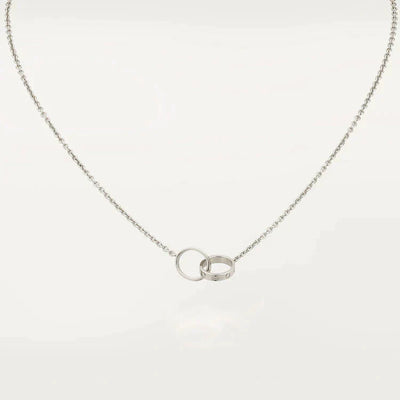 LOVE NECKLACE ROSE GOLD AND SILVER