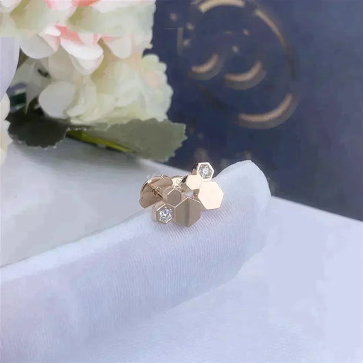 BEE LOVE ROSE GOLD DIAMOND EARRINGS