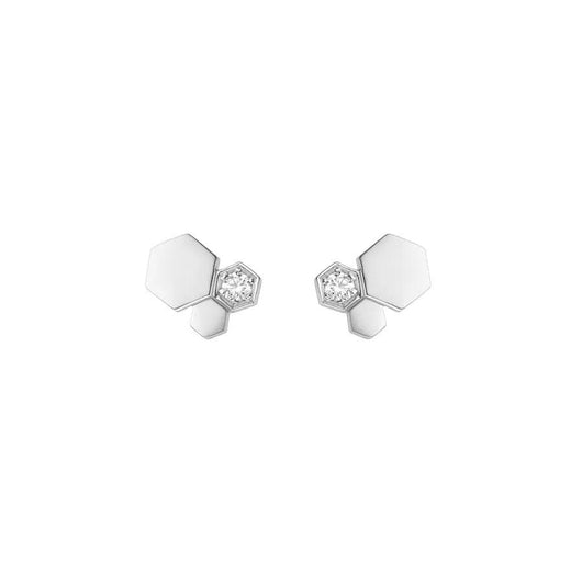 BEE LOVE SILVER DIAMOND EARRINGS