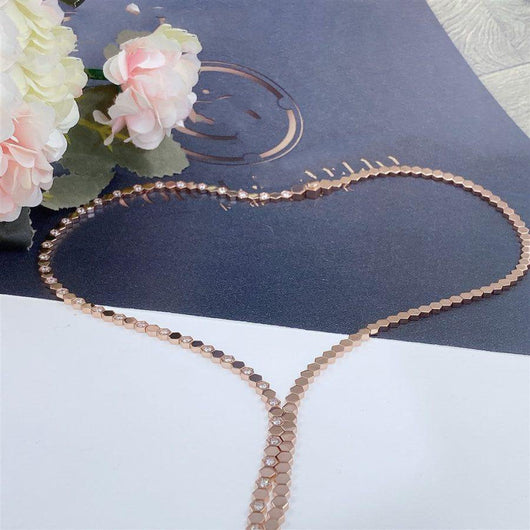 BEE LOVE NECKLACE ROSE GOLD DIAMOND