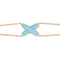 JEUX BRACELET TURQUOISE ROSE GOLD 1 DIAMOND
