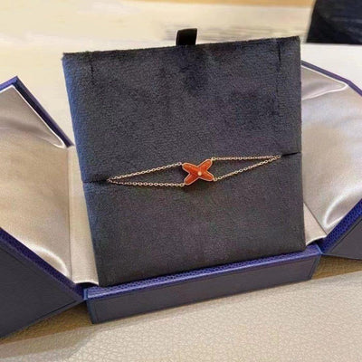 JEUX BRACELET CARNELIAN ROSE GOLD 1 DIAMOND
