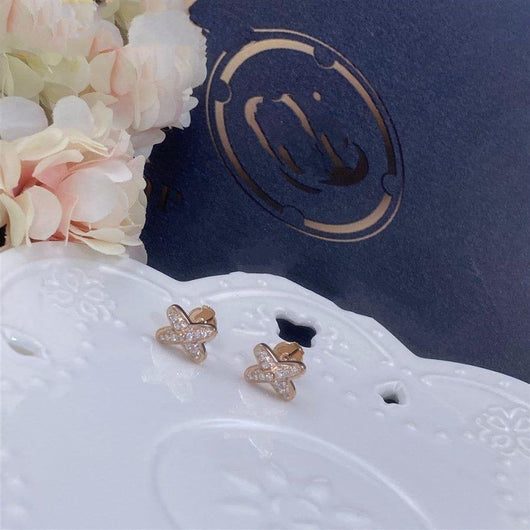 JEUX DE ROSE GOLD DIAMOND EARRINGS