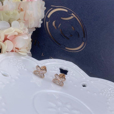 JEUX DE ROSE GOLD DIAMOND EARRINGS