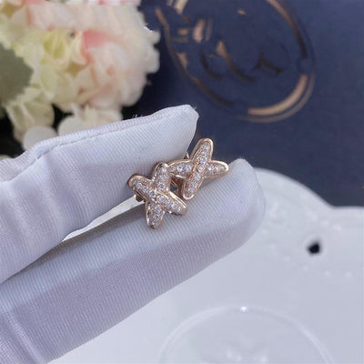 JEUX DE ROSE GOLD DIAMOND EARRINGS