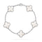 Clover Bracelet | Silver Pearl