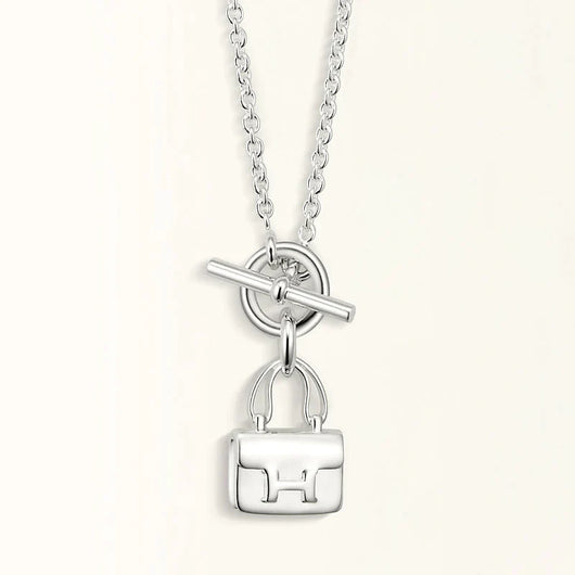 POP H PEDANT SILVER NECKLACE