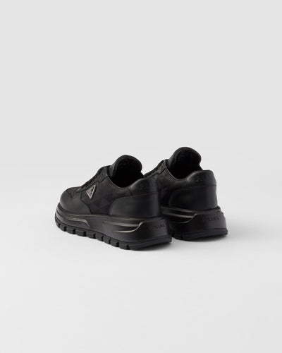 PRAX 01 Re-Nylon and leather sneakers
