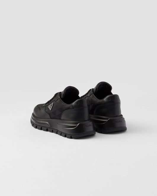 PRAX 01 Re-Nylon and leather sneakers