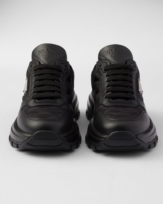 PRAX 01 Re-Nylon and leather sneakers