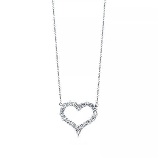 LARGE DIAMOND HEART NECKLACE