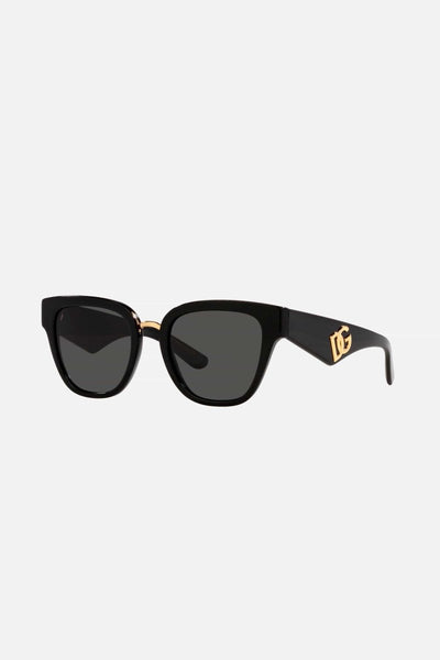 Dolce&Gabbana black cat-eye DG sunglasses - Lux Studios