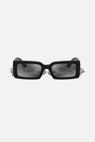 Dolce&Gabbana black rectangular with chain sunglasses