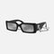 Dolce&Gabbana black rectangular with chain sunglasses