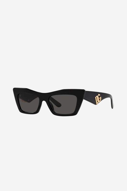 Dolce&Gabbana cat-eye black logo sunglasses - Lux Studios