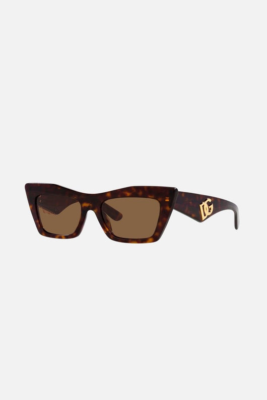 Dolce&Gabbana cat-eye havana logo sunglasses - Lux Studios