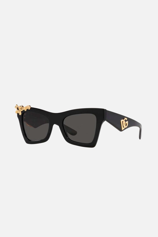 Dolce&Gabbana cat-eye with gold detail sunglasses - Lux Studios