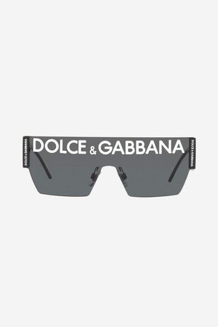 Dolce&Gabbana grey mask sunglasses with logo