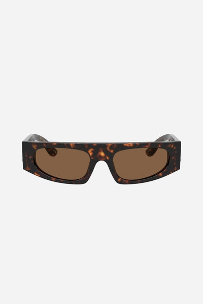 Dolce&Gabbana havana rectangular cat-eye sunglasses - Lux Studios