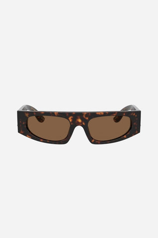Dolce&Gabbana havana rectangular cat-eye sunglasses