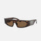 Dolce&Gabbana havana rectangular cat-eye sunglasses