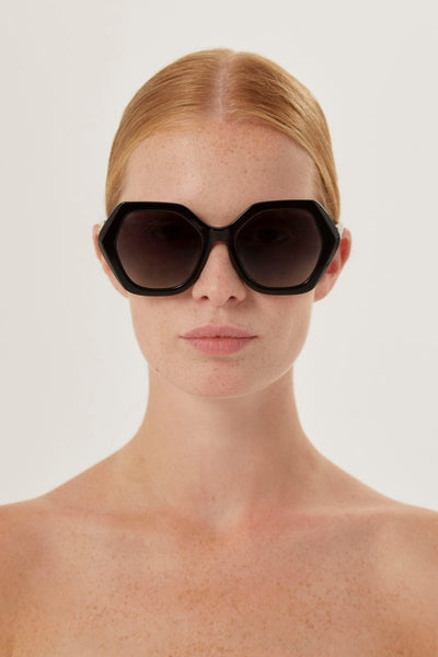 Dolce&Gabbana hexagonal black sunglasses - Lux Studios