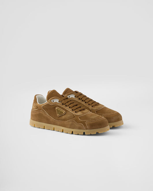 Trail faded suede sneakers